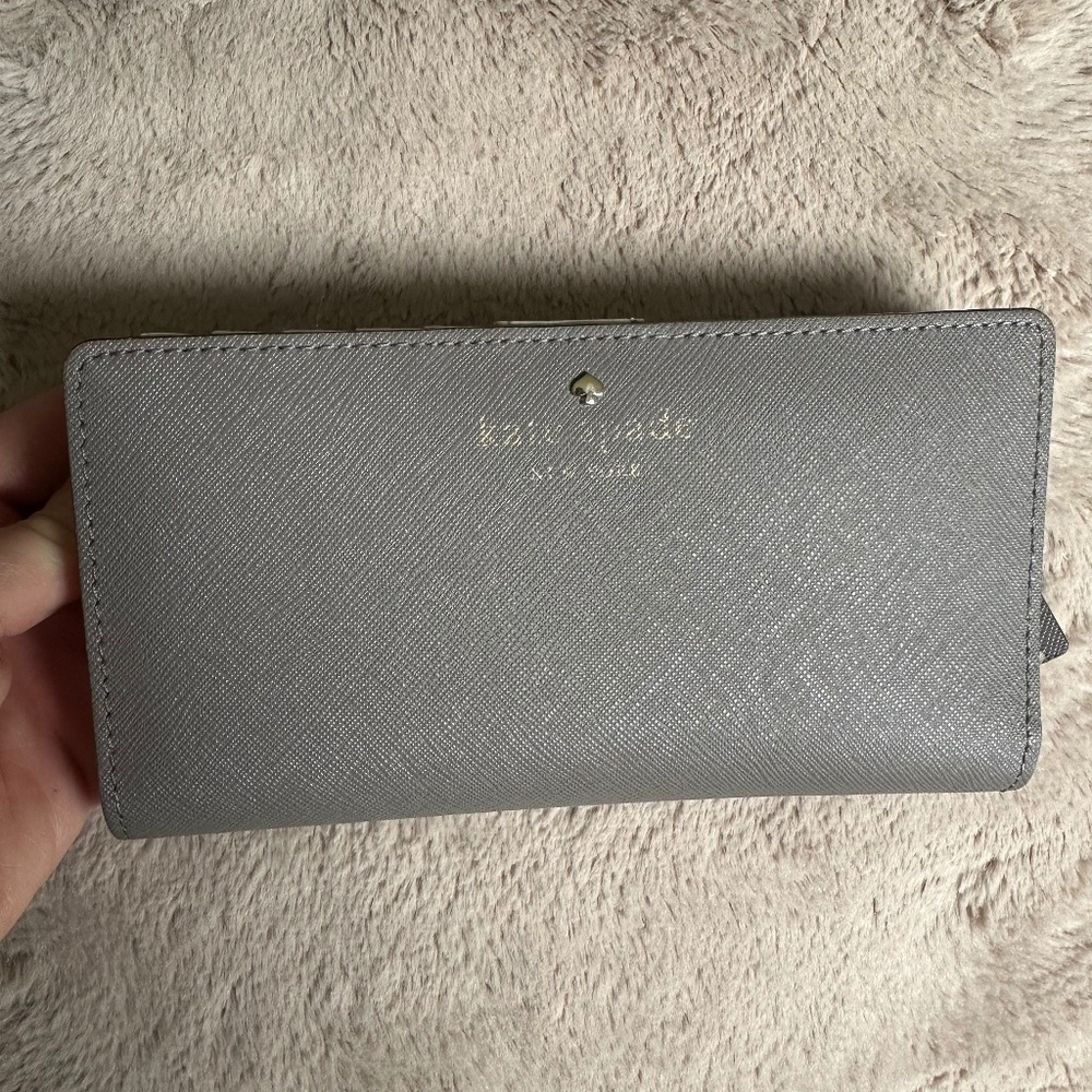 Kate Spade Light Gray Bifold Wallet